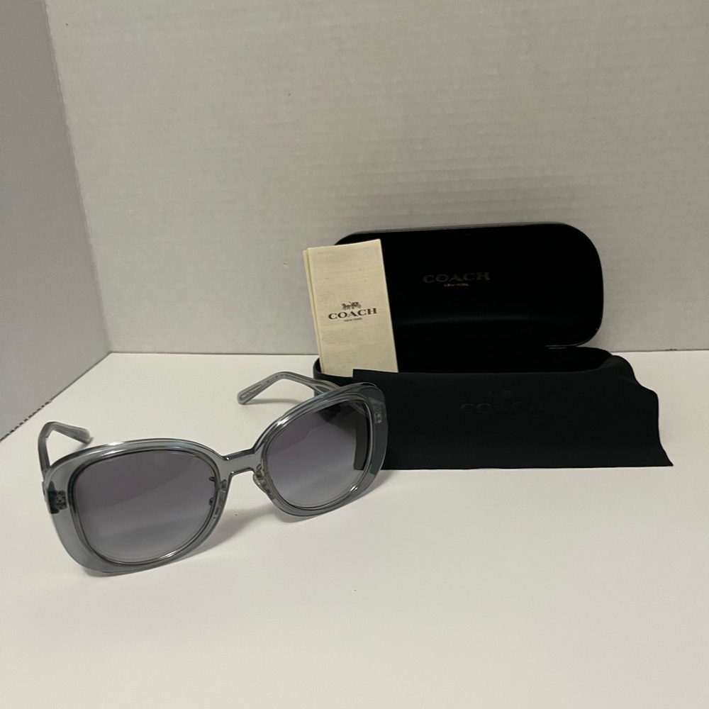 Coach Blue and Gray Oversized Sunglasses